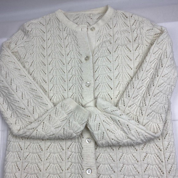 Women’s Sweater- White. Medium. Buttons Down. For cooler weather. - Picture 1 of 5